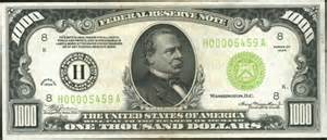 SW $1000 bill